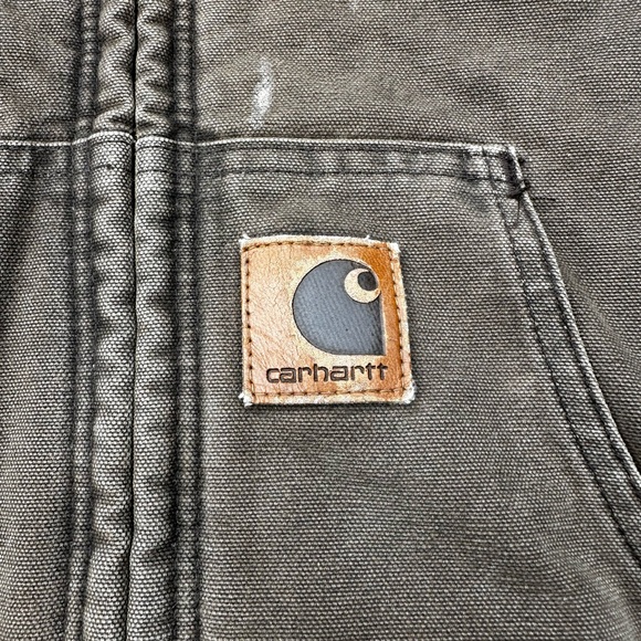 Carhartt Dark Brown Hooded Jacket Y2K - Picture 4 of 11